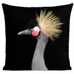 DECORATION Coussin Grue cendrée Noir 40x40