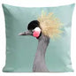 DECORATION Coussin Grue Couronnée Vert d'eau 40x40