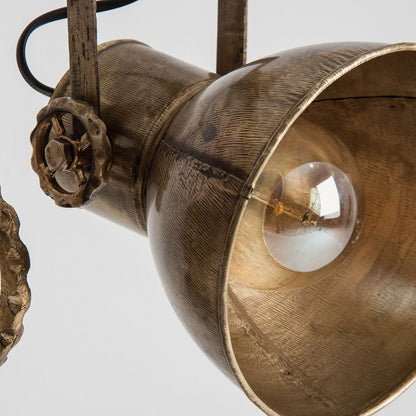 LUMINAIRE A Poser Lampe OTTAWA en Fer Couleur or finissage vieux