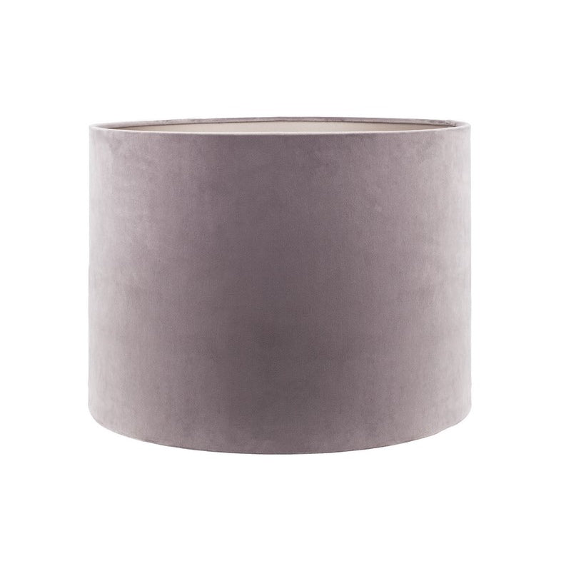 LUMINAIRE Abat-jour BRIGHTON velour rond Gris