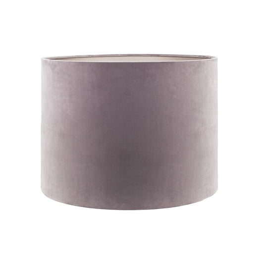 LUMINAIRE Abat-jour BRIGHTON velour rond Gris