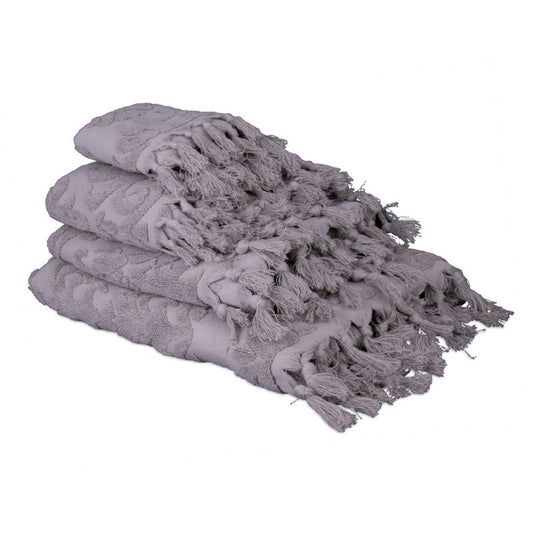SALLE DE BAIN Serviette HAMMAM Gris M en coton