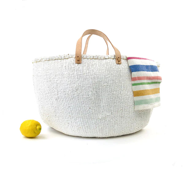 ACCESSOIRE Panier de Sol  Kiondo Anses courtes Blanc XXL