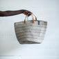 ACCESSOIRE Panier de marché Kiondo Anses courtes Tissage sergé Gris clair M
