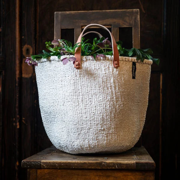 ACCESSOIRE Panier de marché Kiondo Anses courtes Blanc M