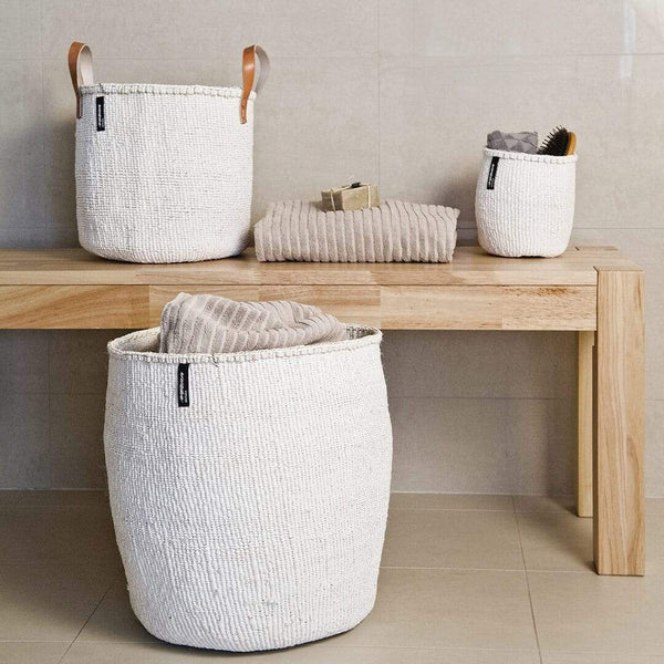 ACCESSOIRE Panier Kiondo Sisal et plastique Blanc L