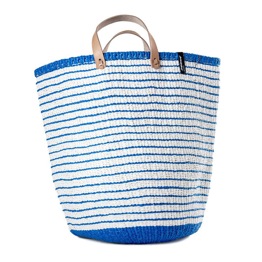 ACCESSOIRE Panier de marché Kiondo Anses courtes Multibandes bleues L