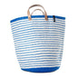 ACCESSOIRE Panier de marché Kiondo Anses courtes Multibandes bleues L