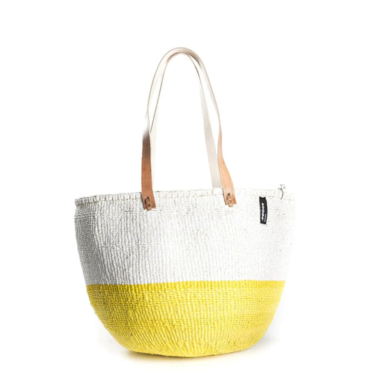 ACCESSOIRE Panier Kiondo Porté à l'épaule Duo Blanc et Jaune M