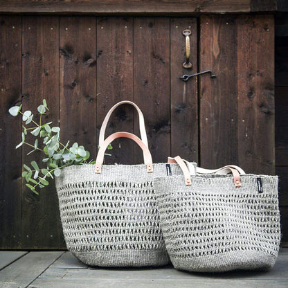 ACCESSOIRE Panier Kiondo Porté à l'épaule Tissage ouvert Gris clair L
