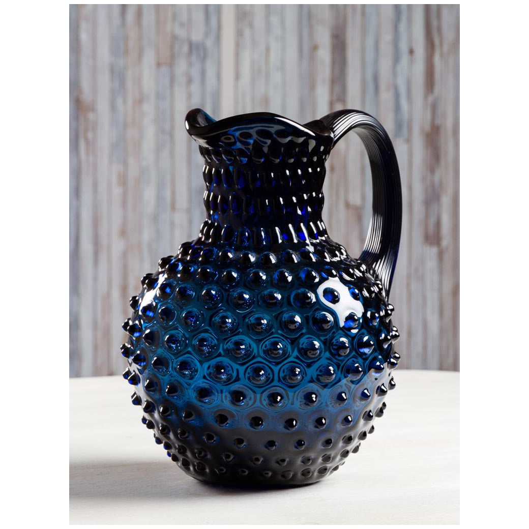 A TABLE Carafe cristal de Bohême bleu nuit 2L pointe de diamant