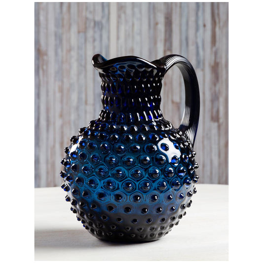 A TABLE Carafe cristal de Bohême bleu nuit 2L pointe de diamant