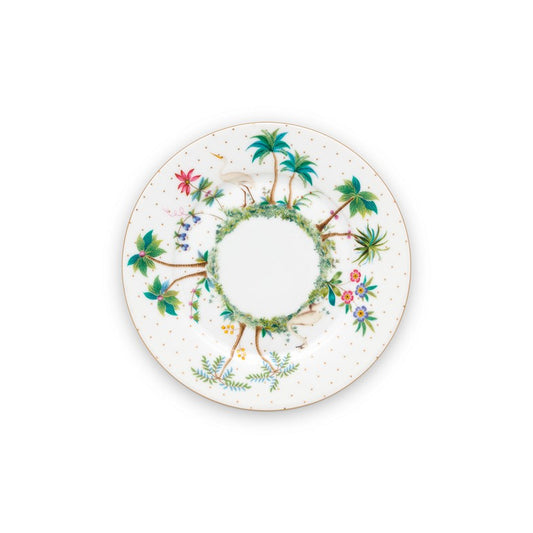 A TABLE  Assiette à pain Jolie Pois Or en porcelaine