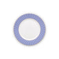 A TABLE  Assiette à dessert Royal rayures bleues en porcelaine