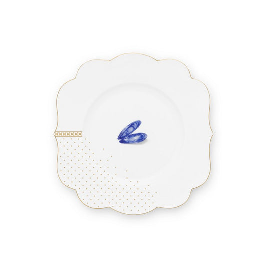 A TABLE  Assiette à dessert ROYAL YERSEKE en porcelaine