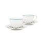A TABLE Coffret Paire Tasse café JOLIE POIS Or en porcelaine