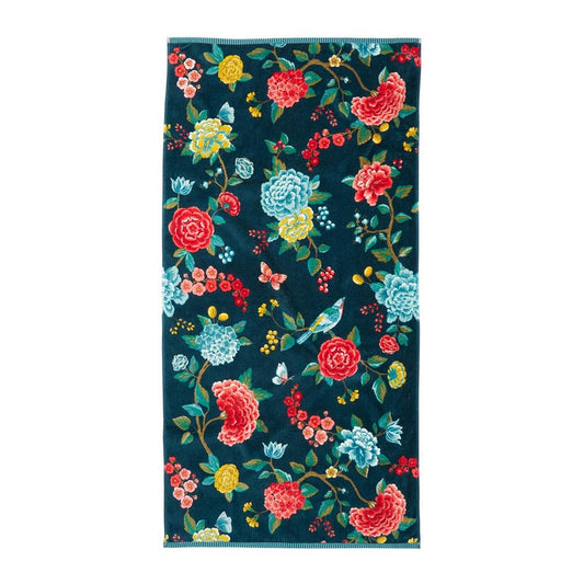 SALLE DE BAIN Serviettes de bain Good evening Bleu nuit en coton