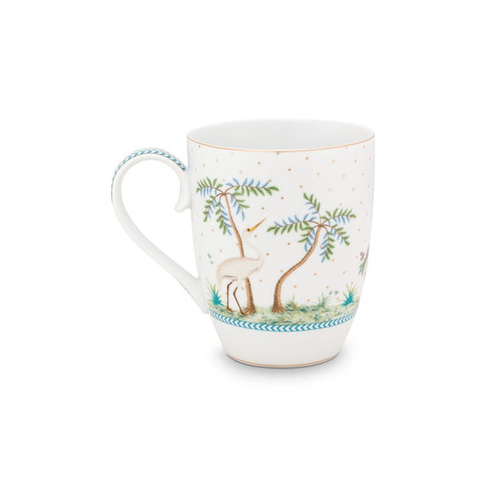 A TABLE Grand Mug JOLIE Héron en porcelaine 350ML