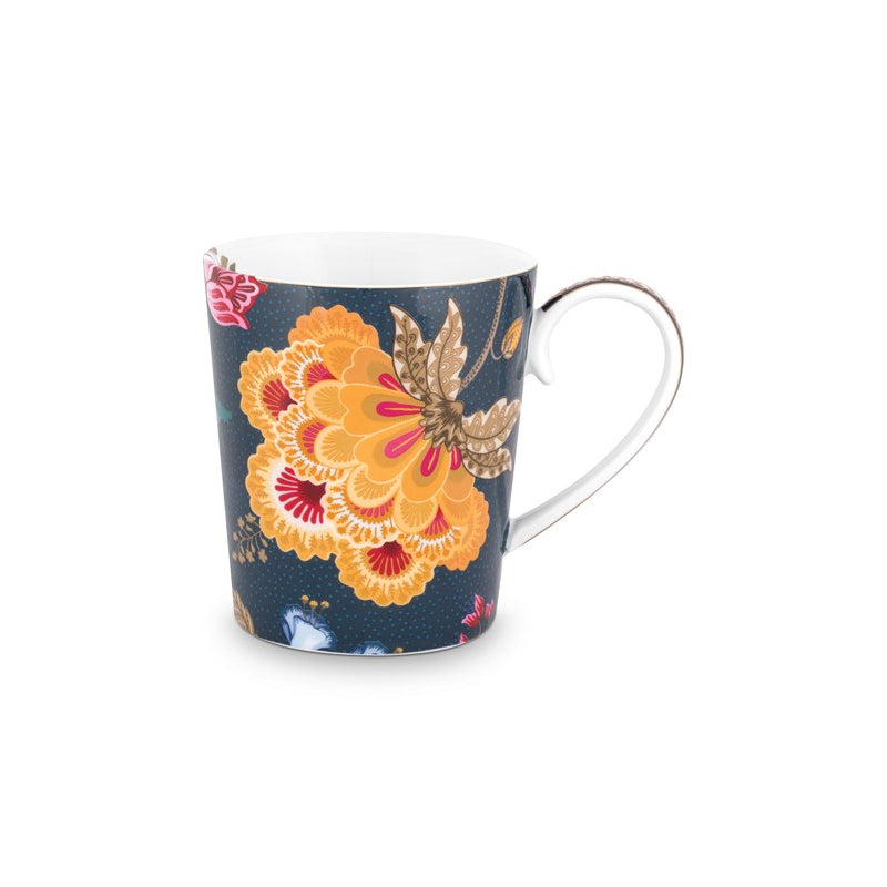 A TABLE Mug ALPHABET -D  Bleu en porcelaine