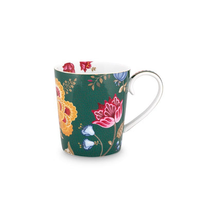 A TABLE Mug ALPHABET -H Vert en porcelaine