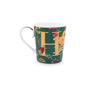 A TABLE Mug ALPHABET -H Vert en porcelaine