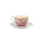 A TABLE Paire Tasse thé LA MAJORELLE Rose en porcelaine 280ML