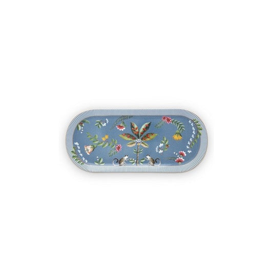 A TABLE Plat Cake LA MAJORELLE Bleu en porcelaine