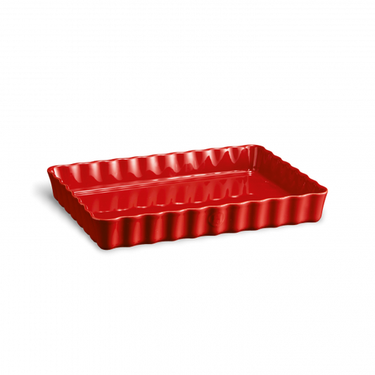 AU FOUR Tourtière rectangulaire Grand Cru Rouge en céramique
