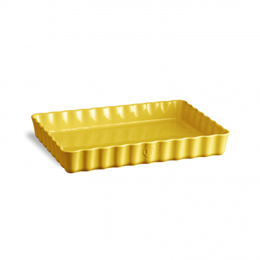 AU FOUR Tourtière rectangulaire Jaune Provence en céramique