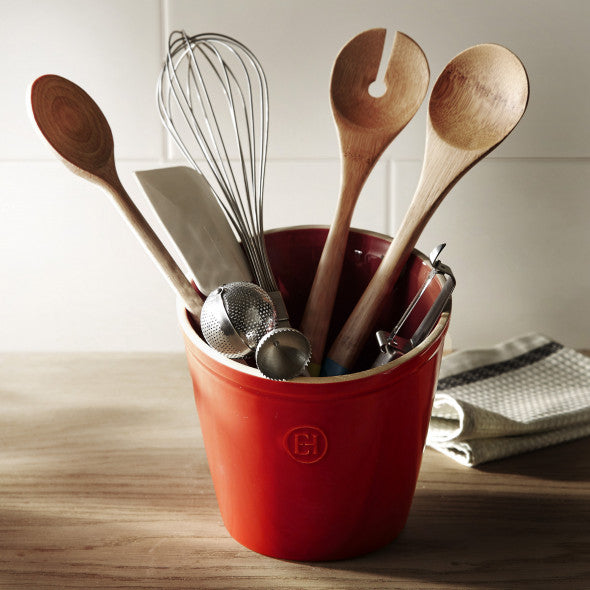 Grand Porte-Ustensiles Céramique 14,5 Cm – Pot Comptoir Bleu Moderne Style Ferme Déco Cuisine Ferme