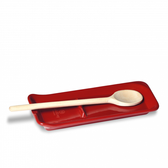 EN CUISINE Repose-cuillère -Grand cru (rouge) en céramique