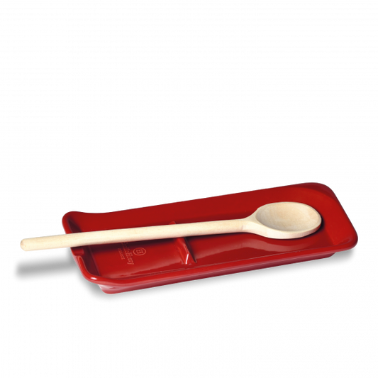 EN CUISINE Repose-cuillère -Grand cru (rouge) en céramique