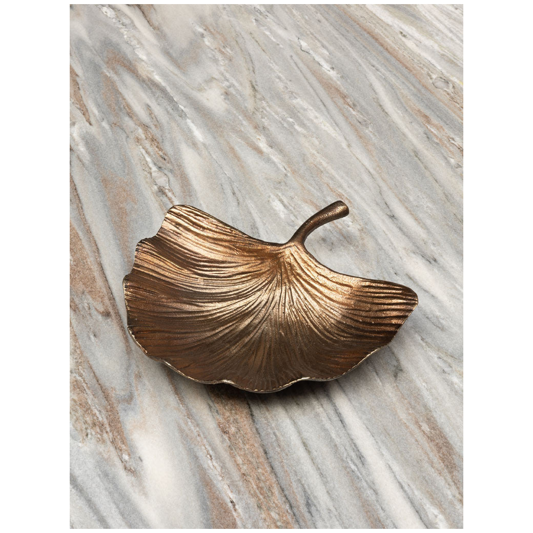 ACCESSOIRE Vide poche fleur de Ginkgo en aluminium